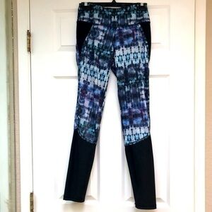 RBX Activewear Exercise Black/Blue Pants -Size S